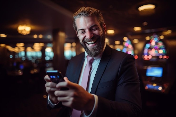 Simbol interaksi data digital yang aman digunakan dalam layanan hiburan online